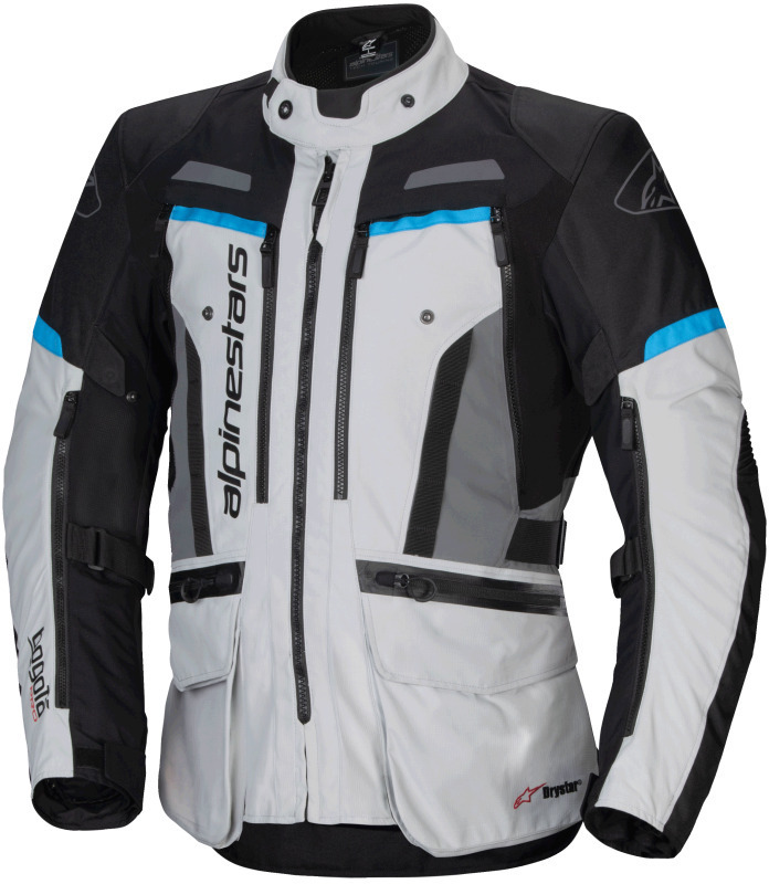 Alpinestars Bogota' Pro Drystar  Jacket Ice Gray/Black/Cyan 9136