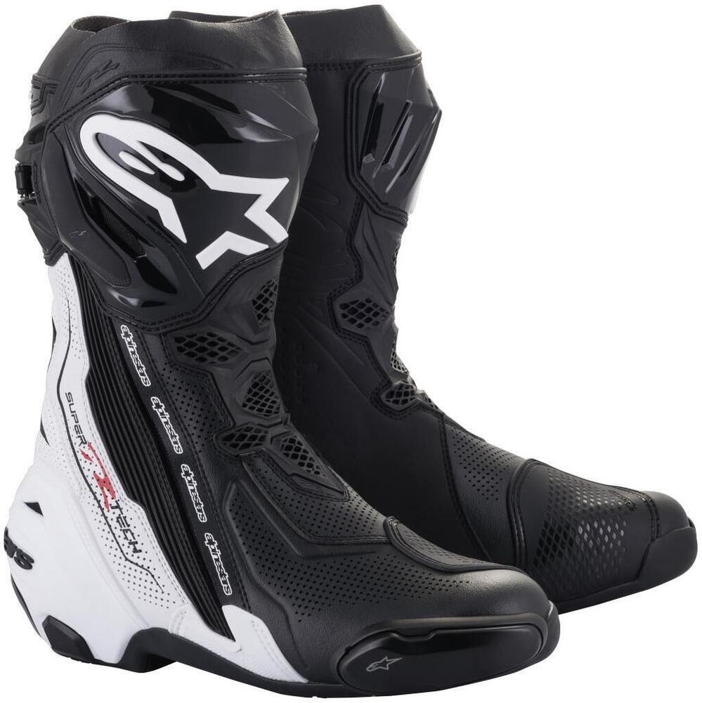 Alpinestars Supertech R Vented Boots Black/White 12