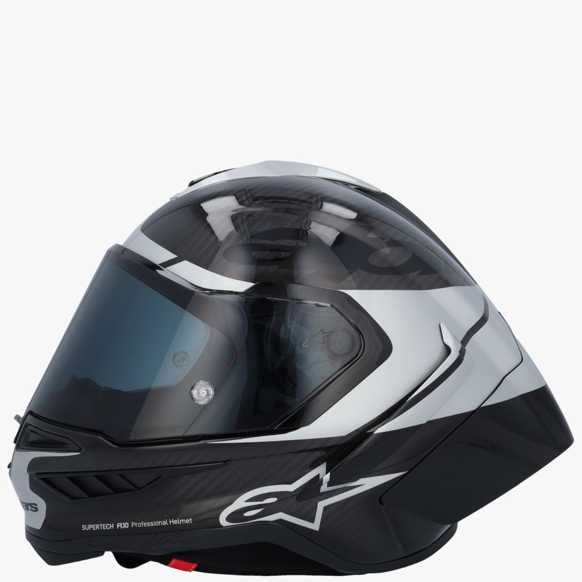 Alpinestars Supertech R10 Element Black Carb Silver Black Glossy