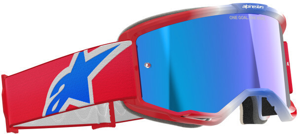 Alpinestars Vision 5 Corp Goggle Red/White/Blue/Mirror Blue