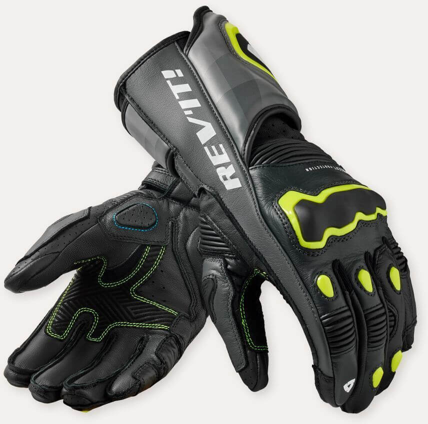 REV'IT Quantum 3 Gloves Grey/Neon Yellow