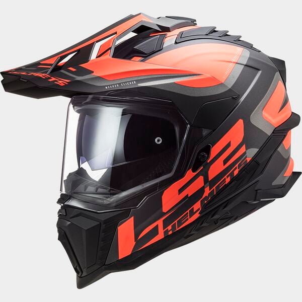LS2 MX701 Explorer Alter Matt Black Fluo Orange