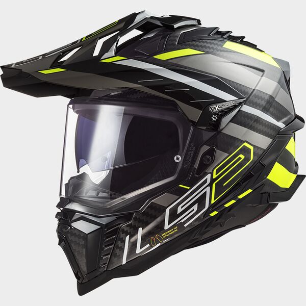 LS2 MX701 Explorer Carbon Edge Gl.Black H-V Yell