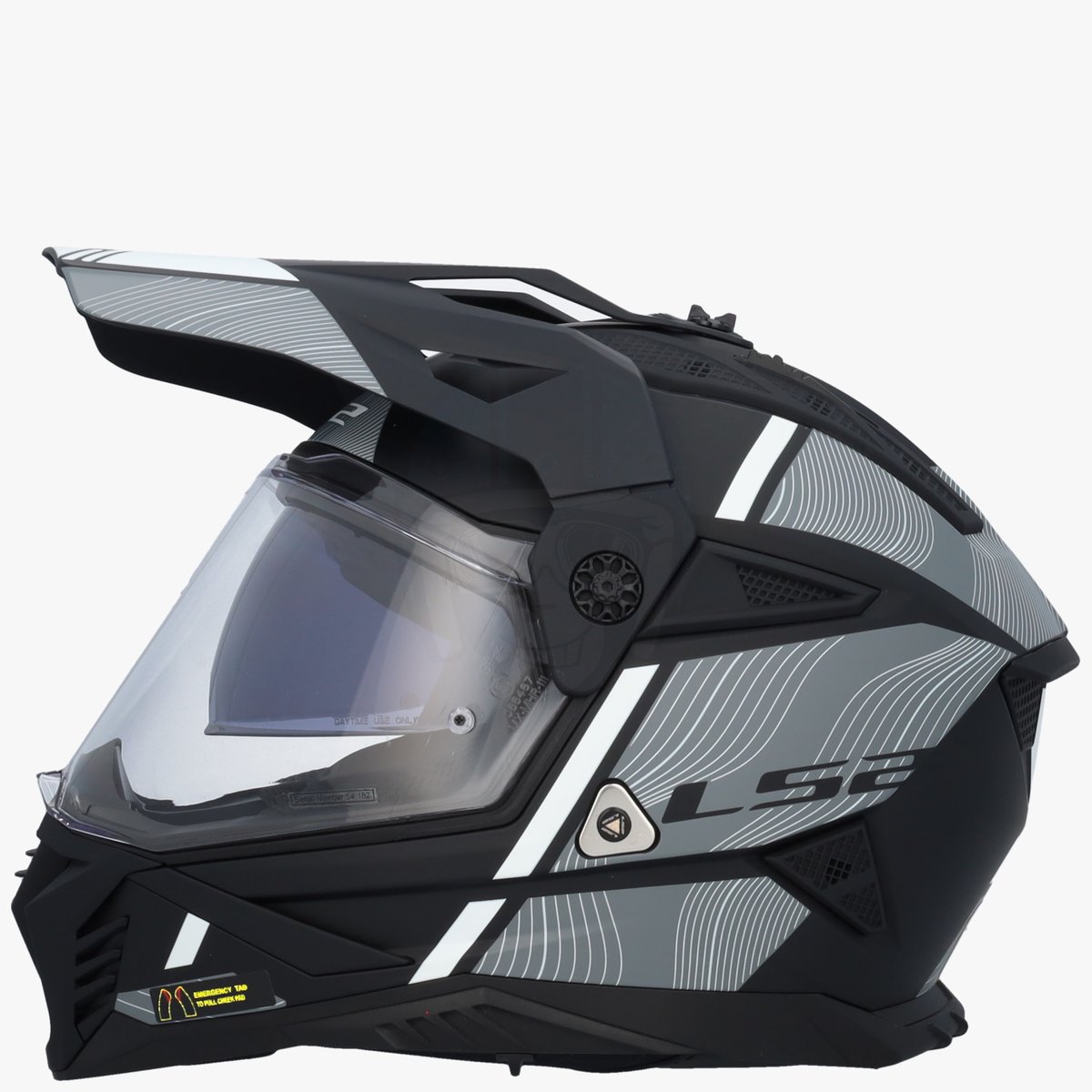 LS2 MX702 Pioneer II Hill Matt Black White