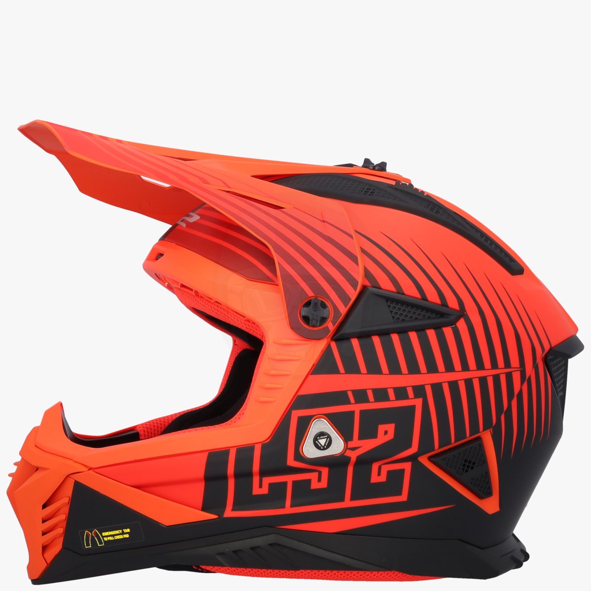 LS2 MX708 Fast II Duck Matt Orange Red