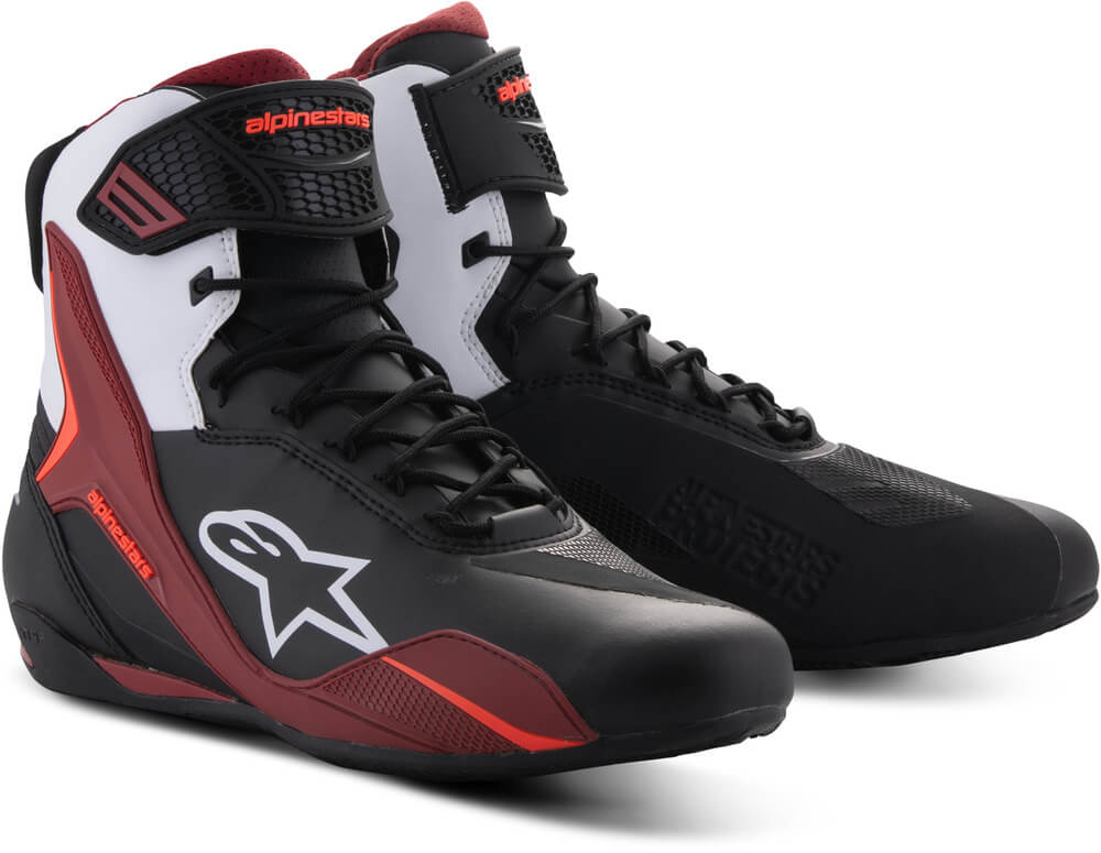 Alpinestars Faster 4 Shoes Black White Dark Red 1299