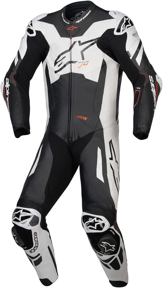 Alpinestars GP Plus V4 Sprint 1Pc Leather Suit Black White Red Fluo 1231