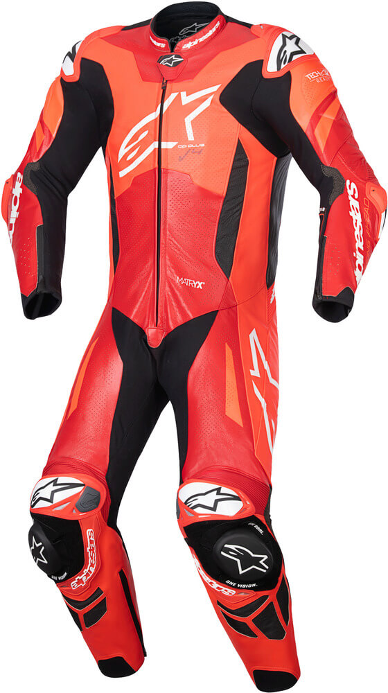 Alpinestars GP Plus V4 Sprint 1Pc Leather Suit Red Fluo Mid Red White 3087