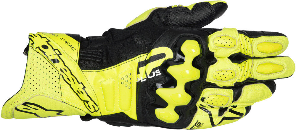 Alpinestars GP Plus R V3 Leather Gloves Yellow Fluo Black 551