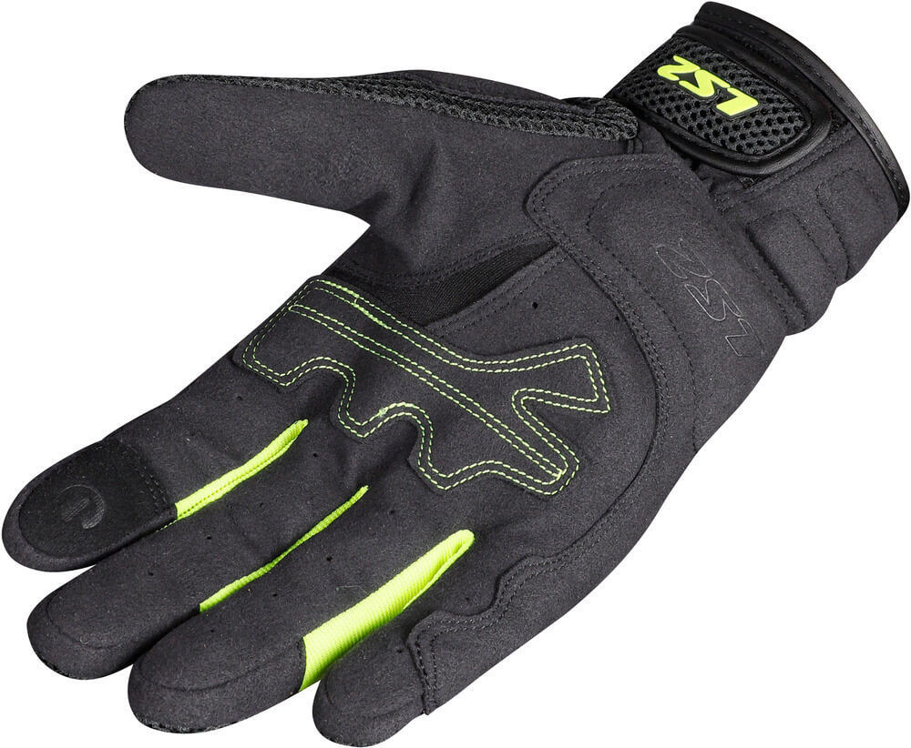 LS2 Kubra Man Gloves Anthracite H-V Yellow