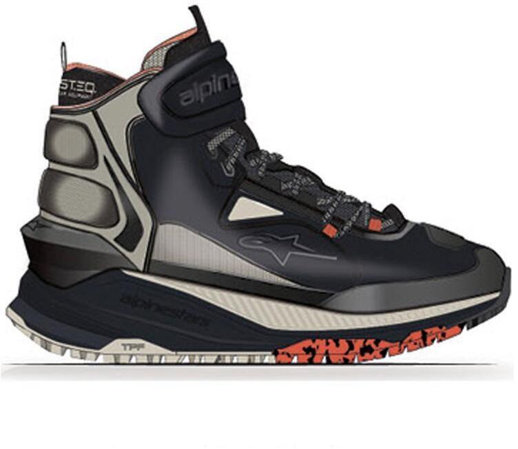 Alpinestars Speedstreet Shoes Black Almond Hot Orange 1489