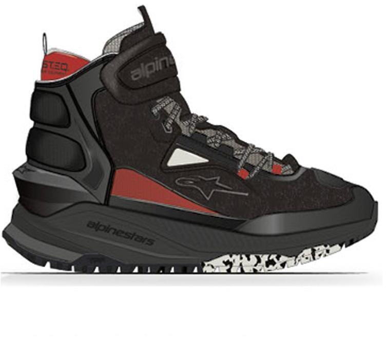 Alpinestars Speedstreet Shoes Black Ecru Bright Red 1496
