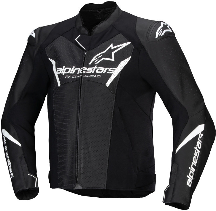 Alpinestars Faster V3 Airflow Leather Jacket Black White 12