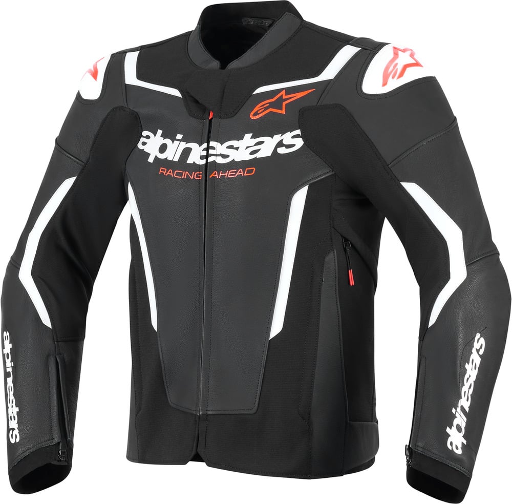 Alpinestars Gp Force V2 Leather Jacket Black White 12
