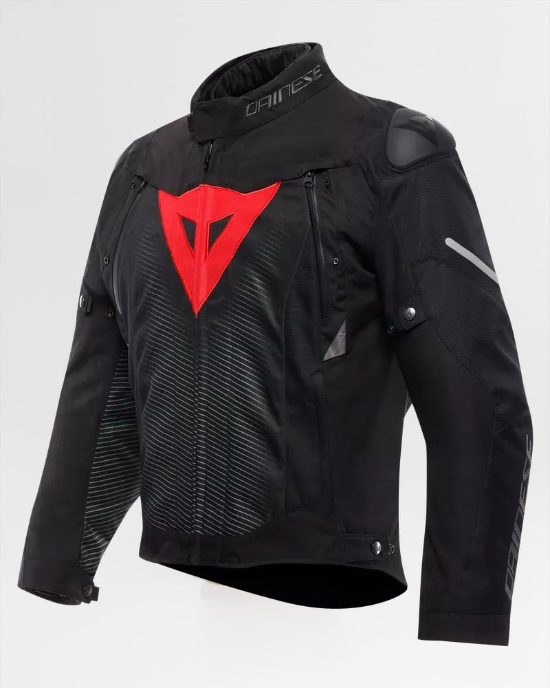 Dainese Super Sprint D-Dry Jacket Black/Black/Red-Lava H43