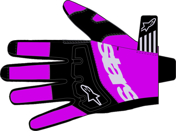 Alpinestars Techstar Gloves Black Light Gray Purple