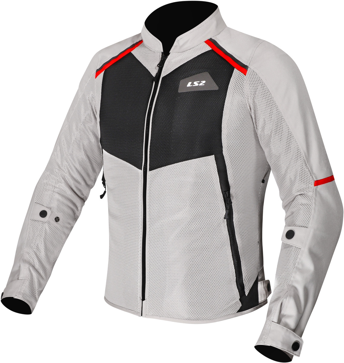 LS2 Breeze Lady Jacket Grey Black Red