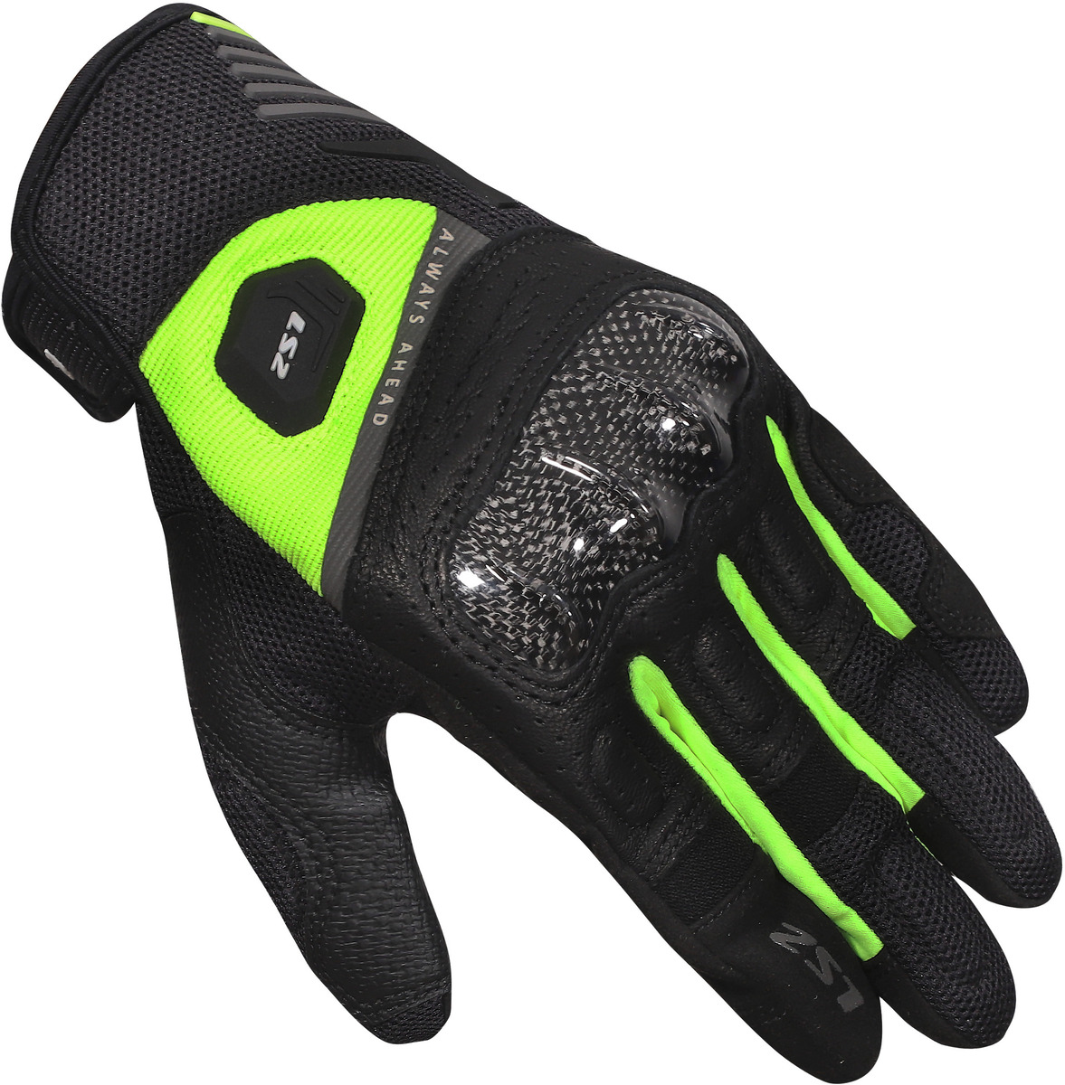 LS2 Atom Man Gloves Black H-V Yellow