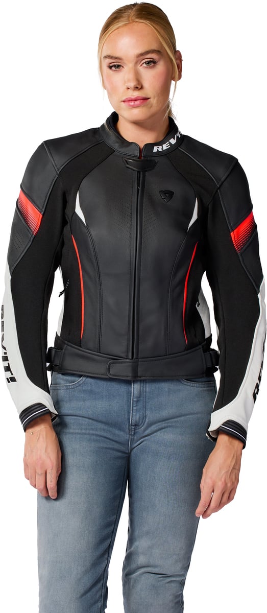 REV'IT Xena 4 Ladies Jacket White/Neon Red