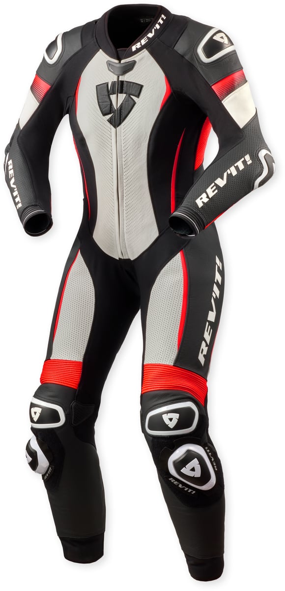 REV'IT Xena 4 Ladies One Piece White/Neon Red