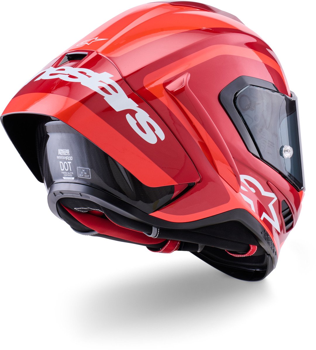 Alpinestars Supertech R10 Arius Black White Double Red Glossy