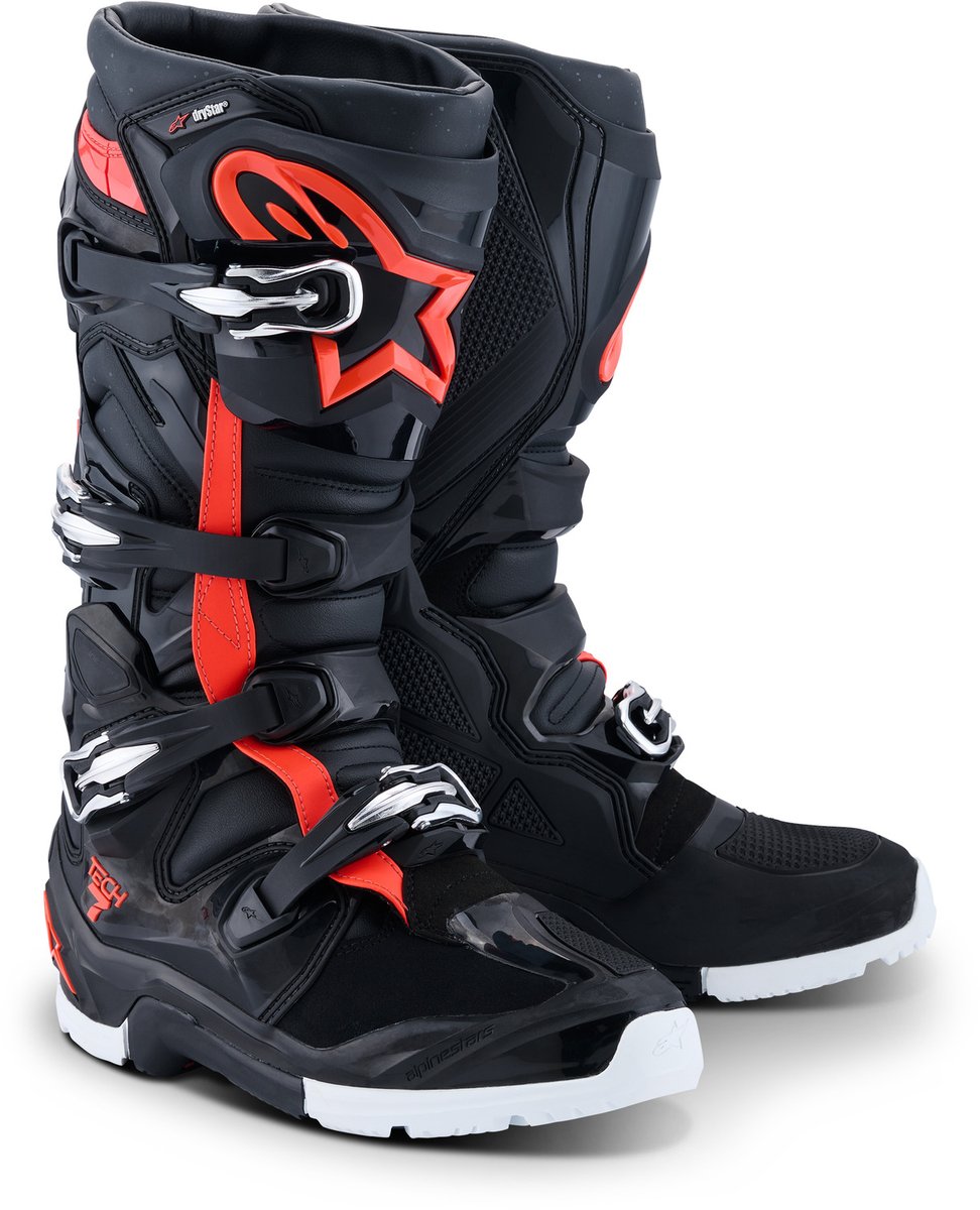 Alpinestars Tech 7 Enduro Drystar Black/Red Fluo/White