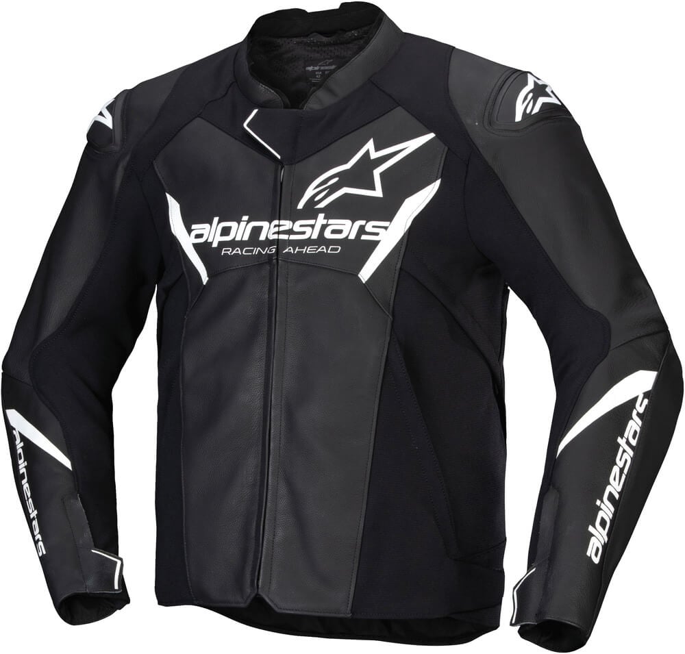 Alpinestars Faster V3 Leather Jacket Black/White 12