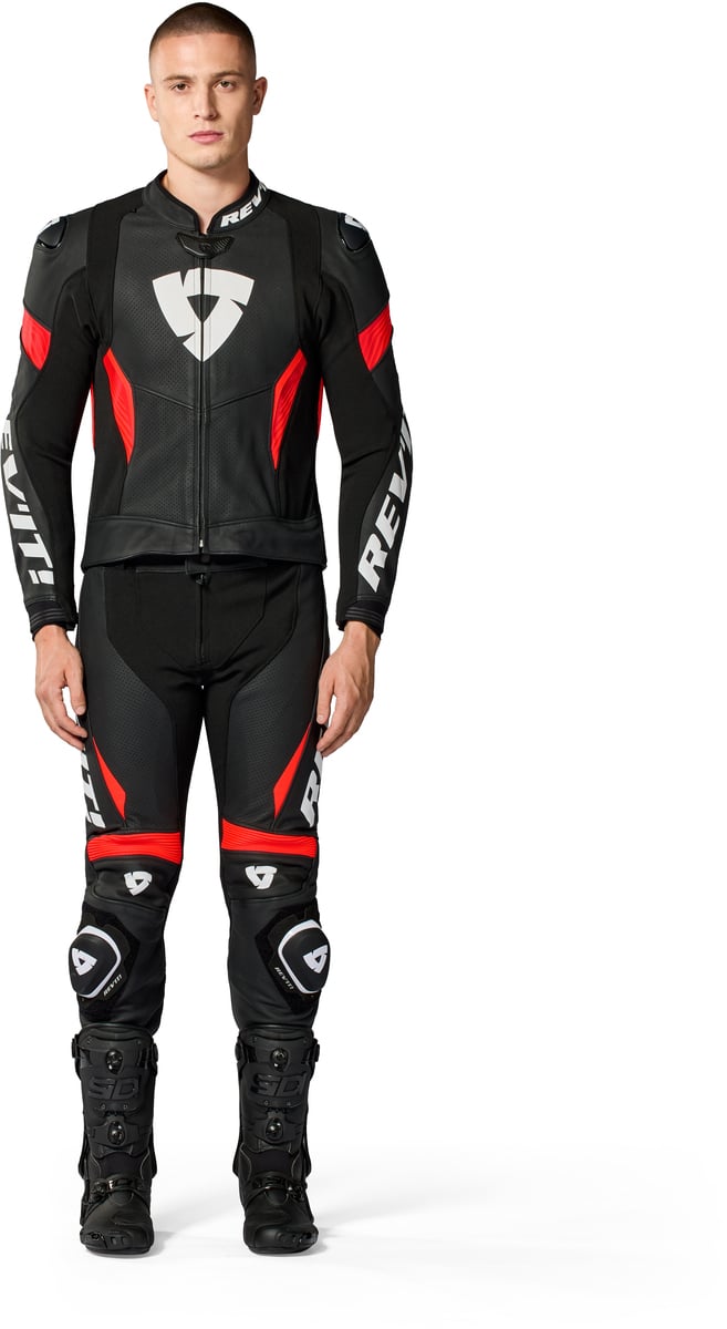 REV'IT Argon 3 Combi Black/Neon Red