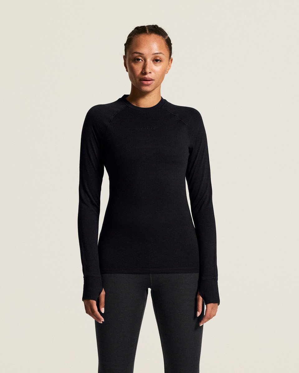 Craft Wool Comfort RN LS Women Warm T-Shirt Black