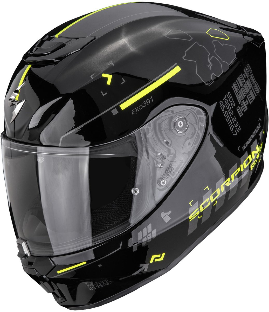 Scorpion EXO-391 Iron Black/Neon Yellow