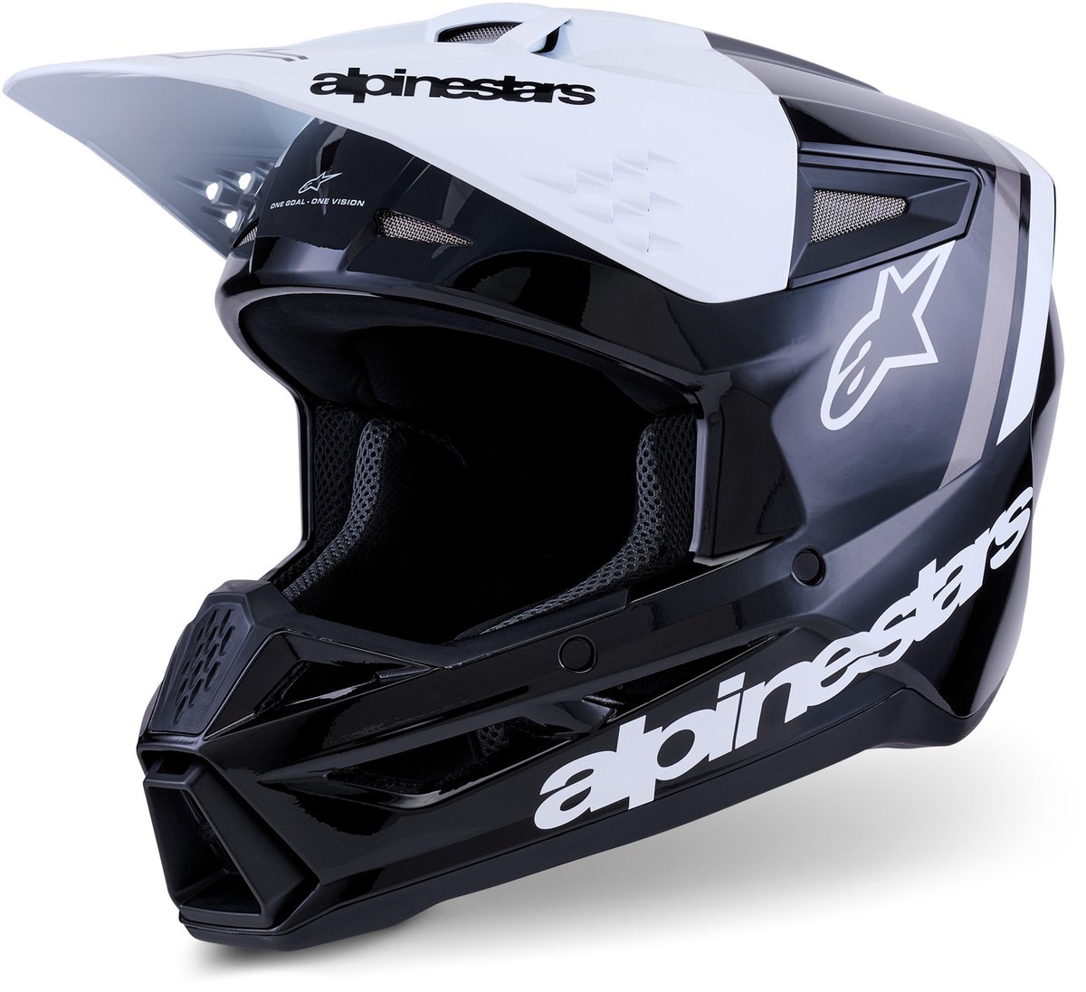 Alpinestars S-M3 Radium Black White Gray Glossy 1546