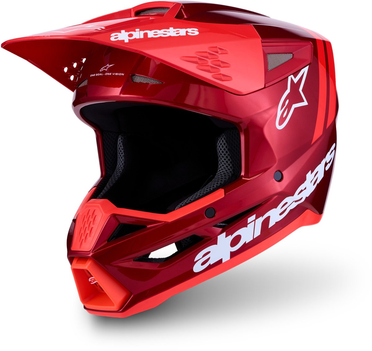 Alpinestars S-M3 Radium Red Motochrome Red Fluo White Glossy 3216