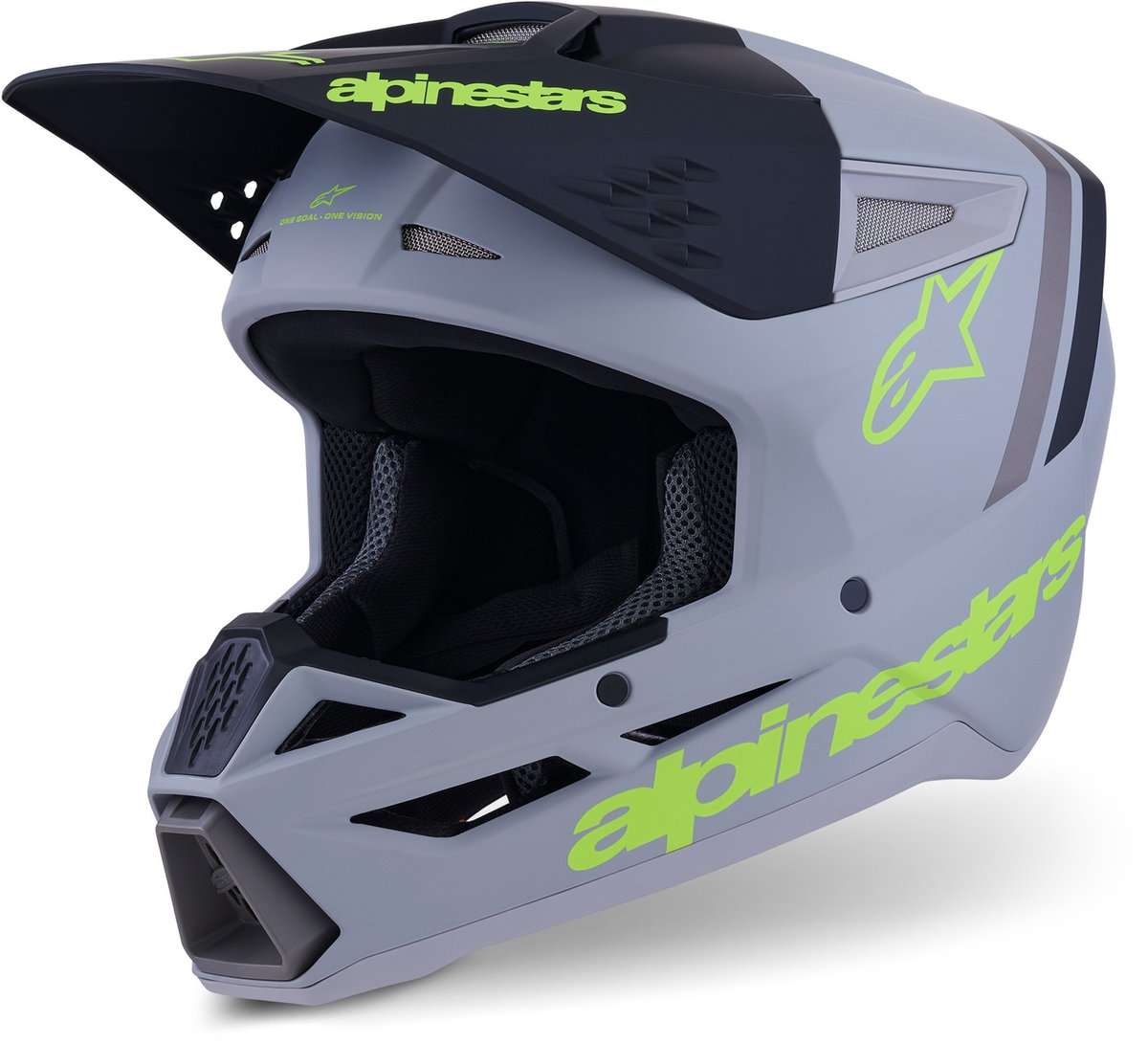Alpinestars S-M3 Radium Gray Black Yellow Fluo Matt 9510