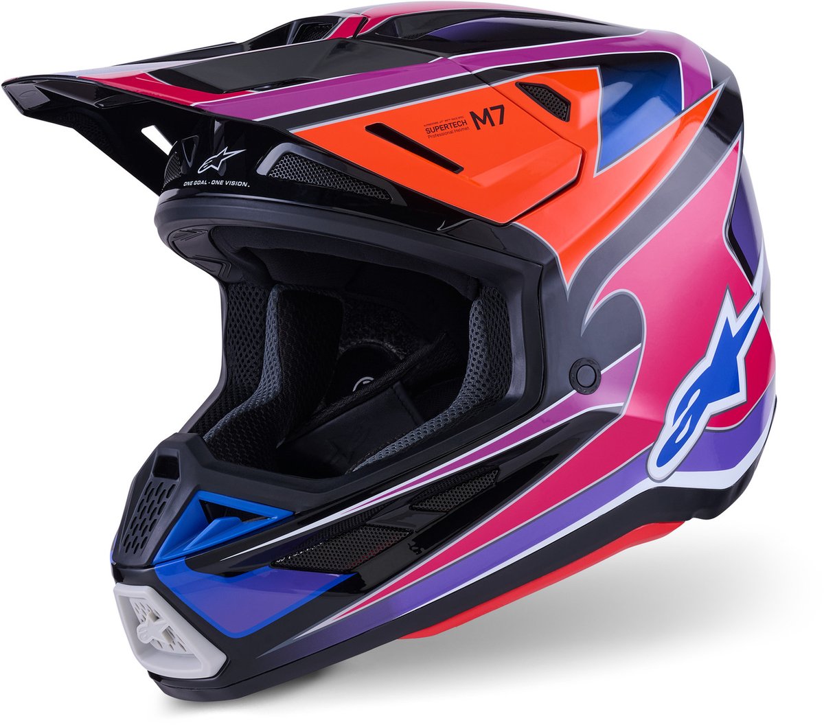 Alpinestars S-M7 Fuse Blue Purple Pink Glossy 7256