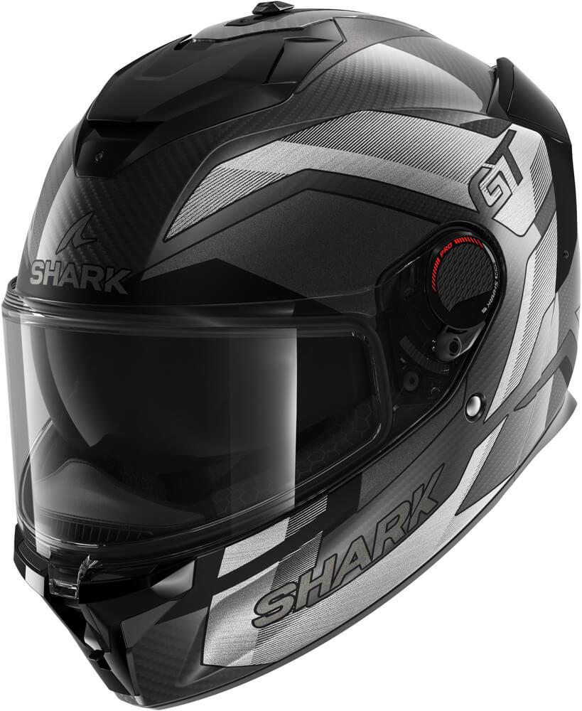 Shark Spartan GT Pro Ritmo Carbon Mat Silver Chrome DSU