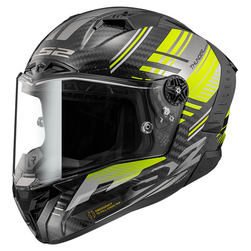 LS2 FF805 Thunder Carbon Volt Gloss Black Fluo Yellow