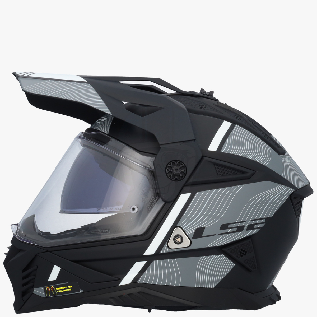 LS2 MX702 Pioneer II Hill Matt Black White