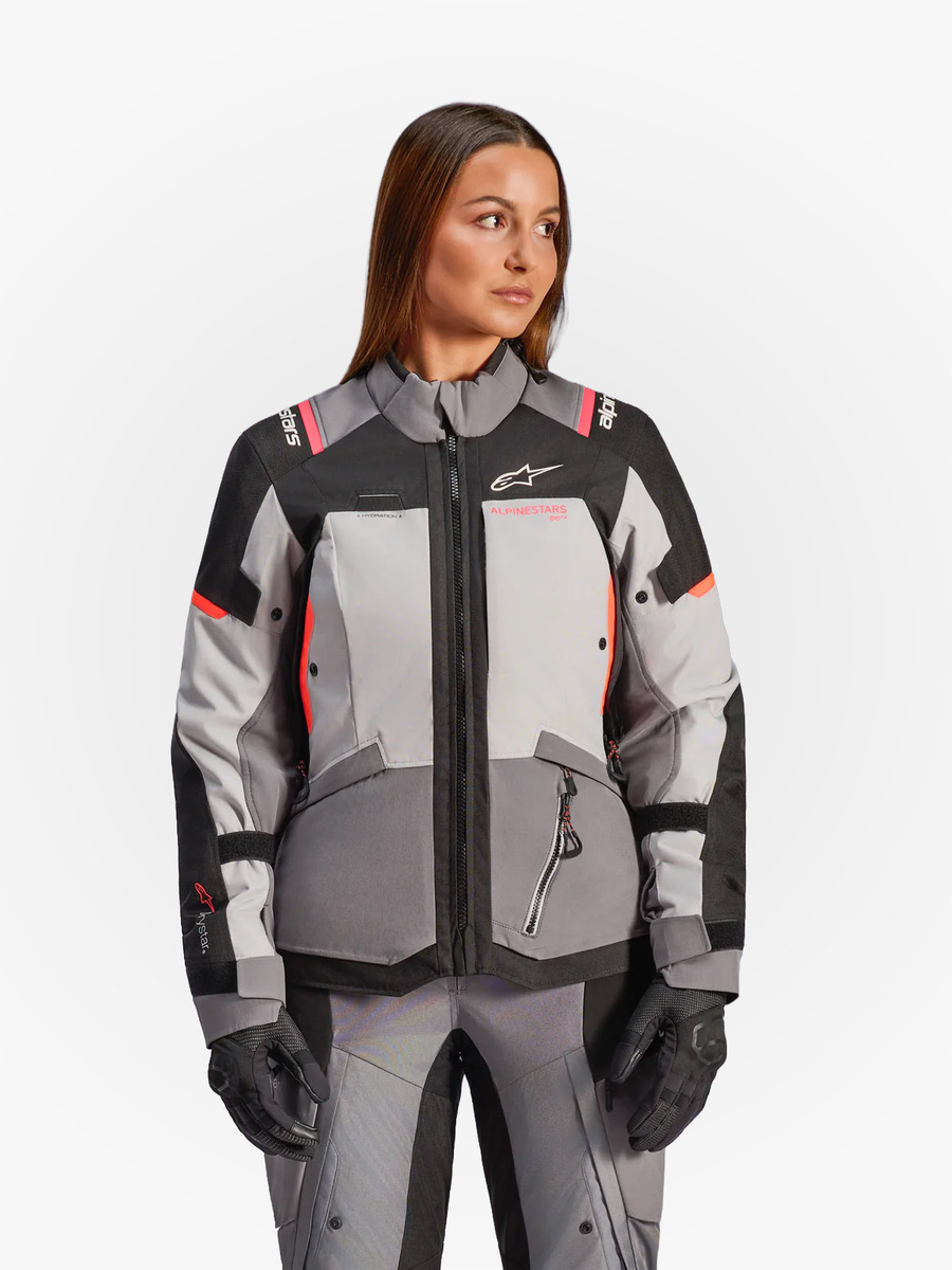Alpinestars Stella Andes V4 Drystar Jacket Dk Gray Ice Gray Bk Coral Fl 9276
