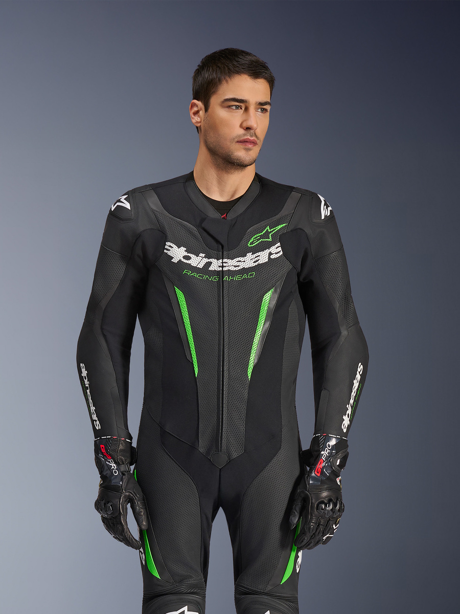 Alpinestars Gp Force V2 Leather Suit 1 Pc Black/Green
