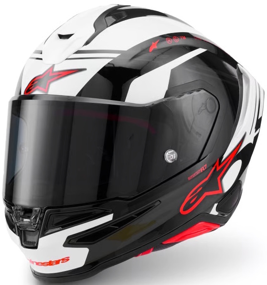 Alpinestars S-R7 A-Core Black White Red Glossy