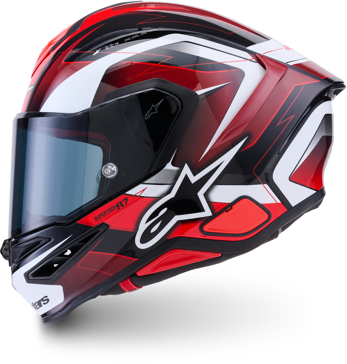 Alpinestars S-R7 Kinetis Black Red White Glossy