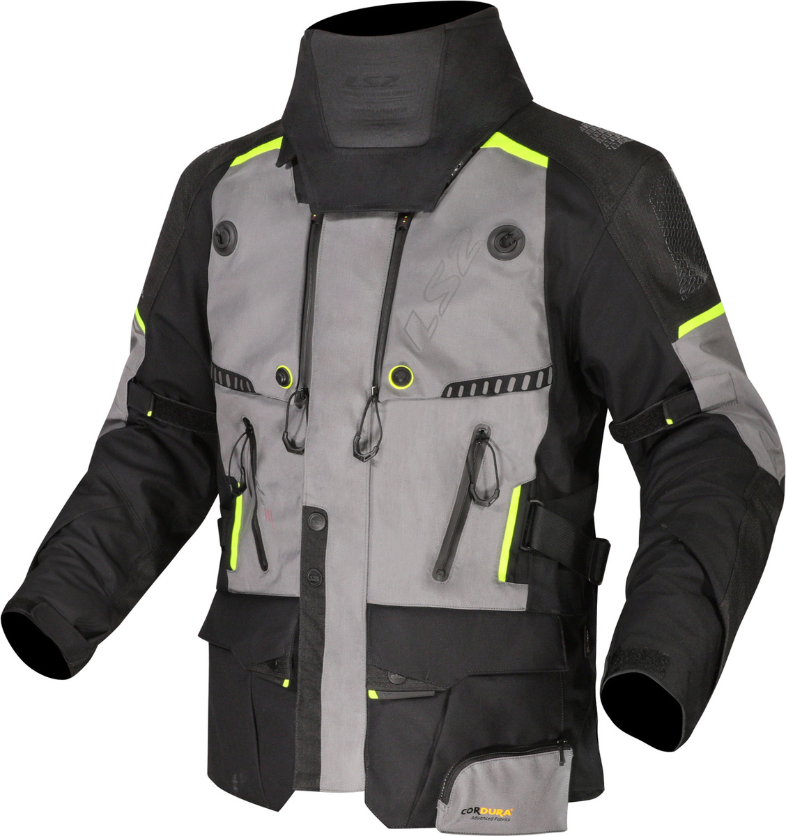 LS2 Apollo Jacket Black/Dark Grey/H-V Yellow