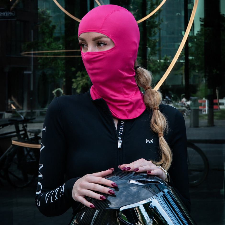 La Moto Vita GRIP Ponytail Balaclava Pink