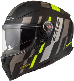 LS2 FF811 Vector II Tron Matt Black H-V Yellow