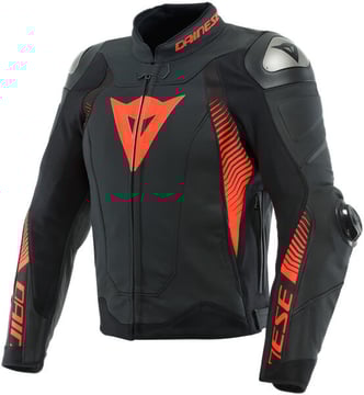 Dainese Super Speed 4 Leather Jacket Fluo Red 51G
