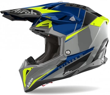 Airoh Aviator 3 Push Grey/Blue