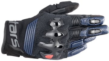 Alpinestars Halo Leather Gloves Dark Blue Black 7109