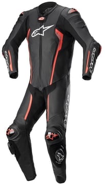 Alpinestars Missile V2 Leather One Piece Black Red Fluo 1030