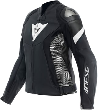 Dainese Avro 5 Leather Jacket Women Black/Black/White