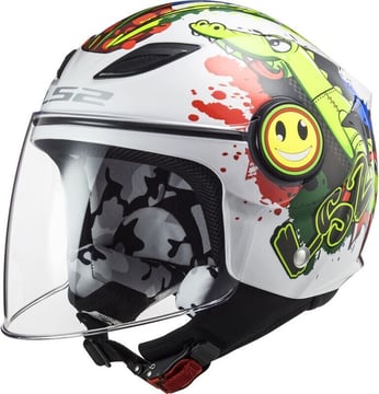 LS2 OF602J Funny Croco Gloss White